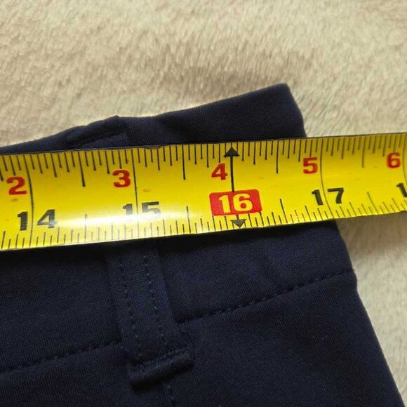 New 32 Tall Maeve x Anthropologie The Colette Ponte crop wide-leg pants in Navy - Picture 10 of 10